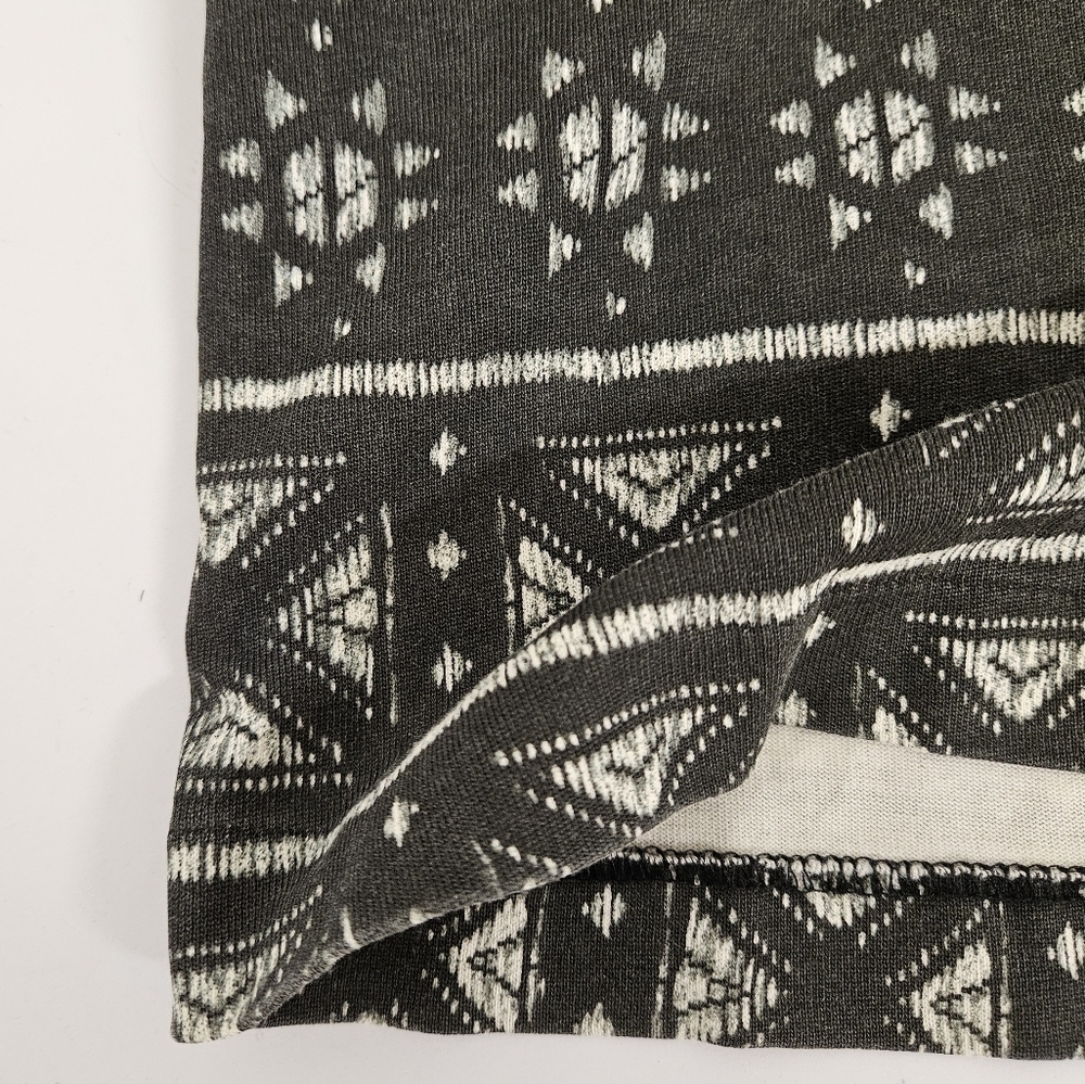 Tory Burch Bologan Knit Aztec Drawstring Dress in Charcoal and White Sz XL - Picture 8 of 10